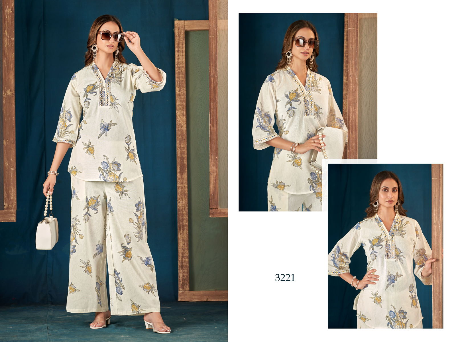 Ladies Flavour 3220 and 3221 Cotton Printed Top With Pant Suppliers In India